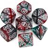 QMAY DND Dice Polyhedral Dice Set - 7 pezzi per Dungeon and Dragons MTG RPG D&D D20, D12, D10, D%, D8, D6, D4 (rosso + verde Natale) 14+