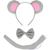 Set Costume Maiale Per Bambini – Cerchietto Con Orecchie, Naso, Coda E Papillon – Travestimento Per Halloween, Feste In Maschera, Cosplay - 3