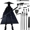 ASQzhuLIWing mobile nera con 13 articolazioni, modello di attività, modello stampato in 3D, modelloTitan13, decorazione da tavolo