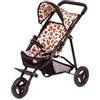 Götz 3403615 - Passeggino per bambole a 3 ruote, adatto per tutte le bambole Götz fino a 50 cm, altezza scorrevole ca. 54 cm