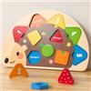 AMFUN Puzzle Legno per Bambini, Giocattoli Educativi Risveglio Montessori, Puzzle Riccio in Legno, Gioco Educativo per Bambini 12-36 Mesi