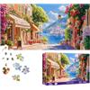 Bimkole Paesaggio Puzzle per Adulti 1000 Pezzi, Fiori Costieri Puzzle Di Carta Da 1000 Pezzi - Divertente E Stimolante Puzzle Decorativo per La Famiglia, Ottima Idea Regalo, 80 X 41 cm