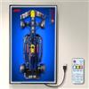 NOVDA Pannello da parete per Lego Technic Oracle Red Bull Racing 20 F1 auto da corsa, 42206, con cornice LED, parete di presentazione per Formula 1, supporto da parete per auto, 75 x 45 cm