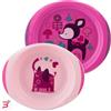 CHICCO (ARTSANA SPA) CHICCO PIATTO FONDO E PIANO 12 MESI+ ROSA/VERDE