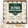 ugbem 25 lumini naturali inodore in 100% cera di soia, durata 4 ore, senza paraffina, atossici, vegani, in tazza trasparente