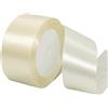 Lyxtiorn 25Yard lungo 4 CM di larghezza nastro di raso per matrimonio artigianato regalo involucro e decorazione natalizia nastro di raso multicolore, beige