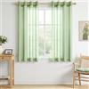 CUTEWIND Tende Camera da Letto Corte per Finestre 2 Pezzi 140x137 CM Tende Verdi Trasparenti con Occhielli per Interni Tenda Moderne per Soggiorno Salotto