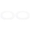PATIKIL Cerchio di Finitura in Metallo per Guasti, 2 Pezzi 3.58 OD 2.4 ID Cerchio di Finitura per Luce a Soffitto Circolare per Illuminazione a Incasso, Colore Bianco Opaco