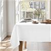Deconovo Tovaglia Impermeabile Rettangolare in Lino Copritavolo Moderno Tinta Unita un Pezzo Tavolo per Salatto e Cucina 140x300 CM Bianco