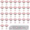 HERKINDNESS Clip per Copripiumino, 30 Pezzi Fungo Ferma Copripiumino, Lunghezza Spillo 30 mm Ferma Piumino, Plastica Rosa, Fermapiumino, per Maggior Parte degli Spessori Trapunta
