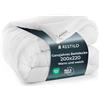 RESTILO DecoKing Piumino 200 x 220 cm, Piumone Leggero per Letto Una Piazza e Mezza, Trapunta in Microfibra per Tutte le Stagioni, 100% Imbottitura in Fibra Cava, Oeko-Tex Standard 100, Bianco, Inez
