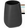 KADAX Bicchiere da Bagno, Bicchiere Portaspazzolino in Ceramica, Tazza da Bagno, Portaspazzolino, Bicchiere per Spazzolino, Portaspazzolino da Bagno (antracite)