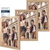 CABBEL confezione da tre (3 pezzi) cornici 30x40 cm in legno MDF Rovere con plexiglass infrangibile/Moderno