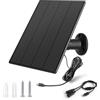Xega 3,5W Pannello Solare per Telecamera Solare Esterno, Porta di Tipo C, con Cavo di Collegamento da 3 metri, Montaggio Regolabile a 360 Gradi