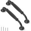 TsunNee 12PCS maniglie vintage per armadietti, maniglie per ante dell'armadio, maniglie antiche per cassetti, maniglie per porte e mobili per cucina camera da letto, distanza del foro di 128mm