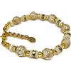 Sospiri Venezia Bracciale Donna 7 Perle in Vetro Diametro 8 mm Braccialetto Originale Vetro di Murano Gioiello Idea Regalo Made In Italy Certificato, perla Bianca slavica Bianca