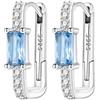MISEFF Orecchini da donna in argento Sterling ipoallergenici, orecchini a cerchio in argento Sterling 925, gioielli minimalisti per tutti i giorni da donna, Taglia unica, Argento sterling, Zirconia