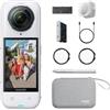 Insta360 X5 Pack Essential Bianco Satinato - Camera Impermeabile 8K 360º, Superba in Bassa Luce, Selfie Stick Invisibile, Obiettivi Sostituibili, Batteria con Autonomia 3 ore, Cover Antivento