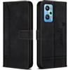 Bravoday Cover per Realme GT Neo 3T 5G / GT Neo 2, Flip Custodia in Pelle PU con Slot per Schede, Portafoglio Custodia per Realme GT Neo 3T 5G / GT Neo 2, Nero