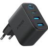 Anker Caricatore USB C 50W, Adattatore a 4 Porte con Potenza, con 2 USB C e 2 USB A, Design Compatto e Stabile, per iPhone 17 Pro Max/Serie 16-12, MacBook, iPad, Pixel, Galaxy (Cavo excluso)