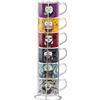 Egan Set 6 Tazzine Caffé Imp. The Addams Family + Metalrack
