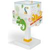 Dalber Lampada da tavolo o comodino per bambini Happy Jungle camaleonte animale, 63311N, G4-4W LED - Lampadina inclusa