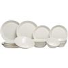 Iittala Teema 1006448 - Set di 16 pezzi, in porcellana, colore bianco, lavabile in lavastoviglie