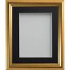 Frame Company Eldridge - Cornice portafoto dorata, con attacco a V nero, 7 x 5 per 12,7 x 8,9 cm, con perspex
