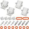 CESFONJER Connettore Batteria 50A 600V, Impermeabile Connettore Batteria a Connessione Rapida, per condizionatore d'aria, camper, roulotte, barche (2Set)