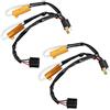 Yctze Resistenza di carico del decodificatore LED 2 pezzi, cablaggio lampeggiante Decodificatore Decoder Resistenza per LED Blocchi fari anteriori auto per errore lampeggiante faro auto 12V per H4