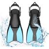 Aoreun Pinne da Snorkeling, Pinne Regolabili, Pinne Corte Nuoto Taglia 38-42, Pinne da Nuoto Piscina Pinne da Immersione per Immersioni e Snorkeling, per Adulti, Uomini e Donne - Azzurro