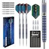 WINMAU - Hi-Impact - 24 g Freccette Professionali in tungsteno 95%, Set di Punte in Metallo Volante, calci, Borsa per Freccette e Tavolo per Contanti