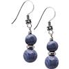 Treasure Bay Orecchini da donna fatti a Mano con Doppia ietra preziosa e orecchini pendenti in argento sterling - Idee regalo per le donne (Corallo blu)
