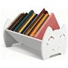 SHIQUAN Libreria in Legno per Bambini, Bianco Libreria Piccola, Semplice Organizer per libri, Adatto per Riviste, CD e Libri