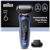Procter & Gamble Braun Series 6 - Rasoio elettrico da uomo, con durata della batteria di 60 minuti, accessorio per rifinitore di precisione, senza fili, per uomo, prodotto in Germania, impermeabile, 62-B1200s, blu
