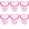 Mritrit Set da 6 Bicchiere Vetro Piccolo Rose per Anniversari e San Valentino, Bicchierino Amaro da Vino Rigida, Bicchieri di Acqua Trasparenti Dura Riutilizzabili per Carrello Bar