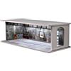 NUEIOVRW 1/64 Diorama Europeo Garage Modello, Triple Illuminato Parcheggio Modello Vetrina, Luminosità Regolabile Modello Auto Scena Display Case, Diecast Modellino Auto Display Storage