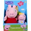 Peppa Pig Set Peluche 2 Pezzi - Peppa & Baby Evie - Peluche Super Morbidi nello Stile Classico, Giocattolo dai 18 Mesi in su