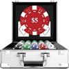 HEITOK Set Poker 600 Fiches Numerate 11.5g Ferro Valigetta Texas Holdem