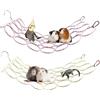Dnoifne Set 2 Reti Pendente per Ratti e Uccelli, Altalena per Pappagalli, Ponte Scala da Arrampicata Colorato, Accessori per Gabbie di Uccelli e Piccoli Animali