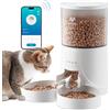 IMIPAW Distributore Automatico Cibo Gatti con 2 Ciotole, Controllato da APP