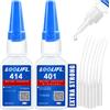 LOOLIFL 20ml 401/406 Super Colla istantanea forte Supercolla universale Potente colla istantanea per resina Ceramica Metallo Vetro Asciugatura rapida
