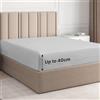CGK Unlimited Lenzuolo con angoli per letto matrimoniale piccolo 120 x 190 cm, 100% raso di cotone, 400 fili per pollice quadrato - lenzuolo con angoli extra profondo per materassi fino a 40 cm - morbido