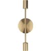 Focket Applique da Parete in Ottone Spazzolato, apparecchio da Parete Vintage E27 E26, Lampada da Parete a 2 luci per Bagno, Soggiorno, corridoio, Illuminazione Moderna per Intern