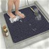 BLESWIN Tappeto Bagno Antiscivolo Quadrato 60x60 cm con Drenaggio, Tappetino Doccia Antiscivolo Morbido, Tappetino da Bagno Antiscivolo Resistente alla Muffa ad Asciugatura Veloce e Lavabile Blu