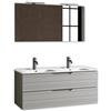 TFT Composizione Bagno Sospesa 120cm Doppio Lavabo - Solmira