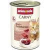 animonda Carny Senior, cibo umido per gatti, bagnato per gatti da 7 anni,, Manzo + Cuori di Tacchino 6 x 400 g