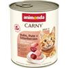 animonda Carny Adult, cibo umido per gatti, Pollo, Tacchino + Cuore d'Anatra 6 x 800 g