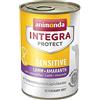 animonda INTEGRA PROTECT Cibo per cani bagnato Sensitive Agnello + Amaranto (6 x 400 g), in caso di intolleranza al cibo, cibo dietetico di alta qualità per cani in caso di allergia ai mangimi