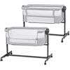 kk Kinderkraft Kinderkraft NESTEE UP 2 Culla da affiancare, Lettino Co-Sleeping, 5 livelli di regolazione dell'altezza, 4 ruote per poterlo, Facile da Montare, Accessori materasso, Morbido materiale, Grigio Claro